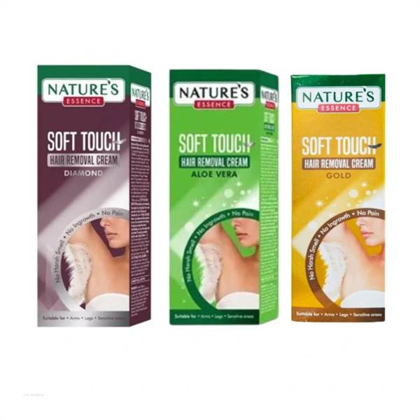 Natures Essence Soft Touch Diamond, Gold &Aloe vera Hair Remover Cream (Pack of 3)